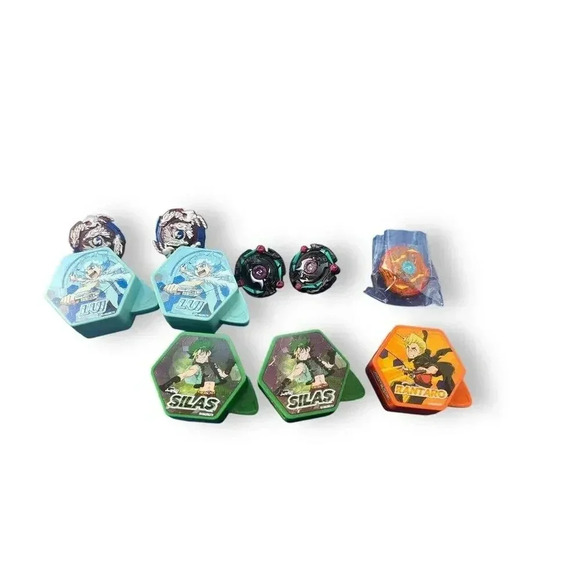 2020 McDonald’s Beyblade Burst Lot Of 5 Lui Rantaro Silas - Picture 1 of 6